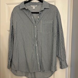 Old Navy Striped Boyfriend Shirt